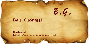 Bay Gyöngyi névjegykártya